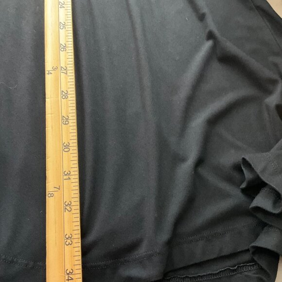 Any Wear Catherines 1X Maxi Skirt Black Asymmetrical Pull On Flowy Minimalist - Picture 7 of 9